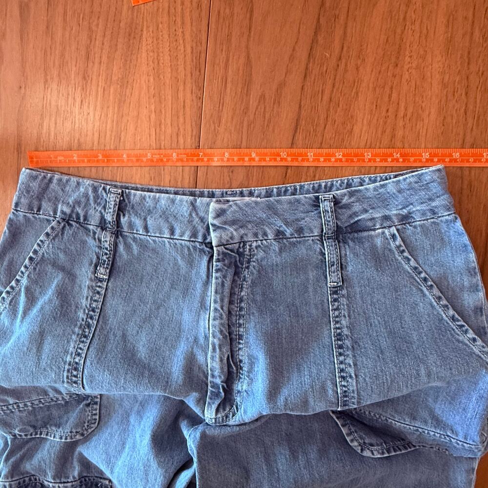 Frame Jeans Size 30 Relaxed Cargo Mid Waist Straight Leg Medium Light Wash - Picture 8 of 12